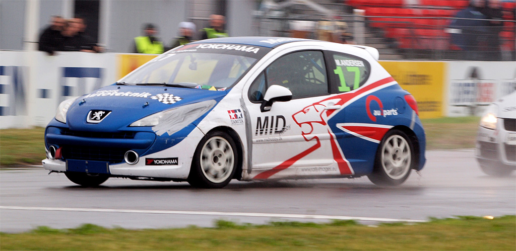 Martin Andersen er glad for at køre race i regnvejr
(Foto: Kirketerp)